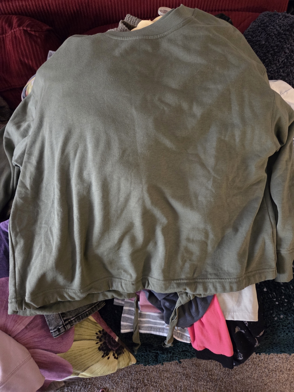 Old Navy Olive Green Pullover Sweatshirt